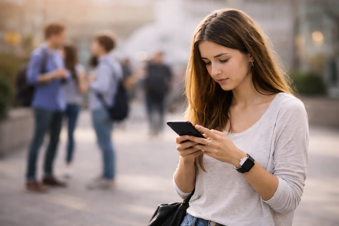 Persona usando celular